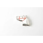 Hermes Scarf Ring Holder Twillye Cadrige Horse Orange Silver — view 4