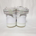 Louis Vuitton Rivoli Line Sneakers High Cut Monogram White Embossed Shoes — view 5