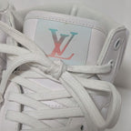 Louis Vuitton Rivoli Line Sneakers High Cut Monogram White Embossed Shoes — view 8