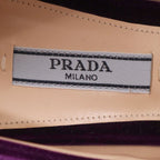 Prada Pointed Toes Velour Purple Heel — view 7