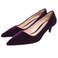 Prada Pointed Toes Velour Purple Heel