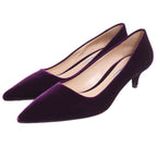 Prada Pointed Toes Velour Purple Heel