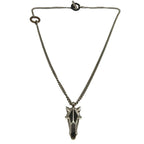 Hermes Destrier Gd0233 Metal Buffalo Horn Silver Necklace 1382 — view 2