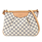 Louis Vuitton Damier Azur Siracusa PM Shoulder Bag Gold