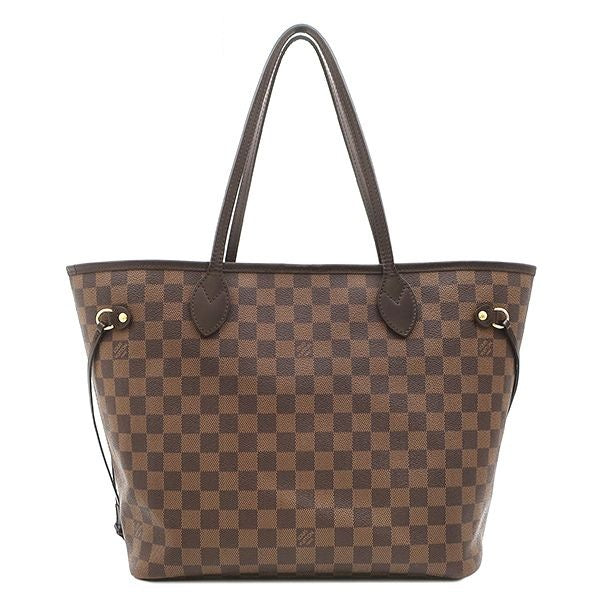 Louis Vuitton Tote Bag Neverfull MM Damier Canvas Cerise Gold Brown Red