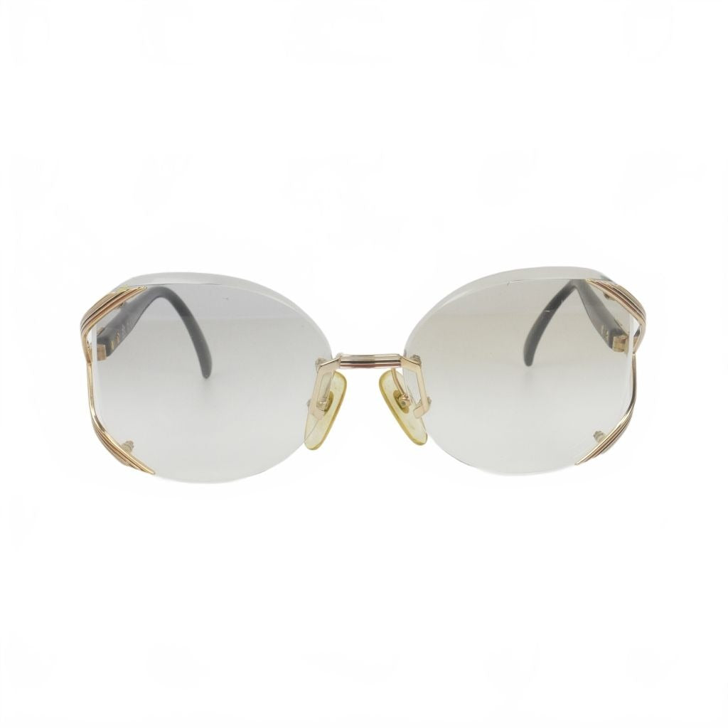 Dior Vintage Rimless Sunglasses Gradient Lens Gold