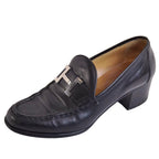 Hermes Loafers Moccasins Heel Constance Logo
