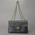 Chanel Deca Quilted 34 Chain Shoulder Bag Black