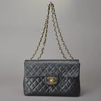 Chanel Deca Quilted 34 Chain Shoulder Bag Black — view 2