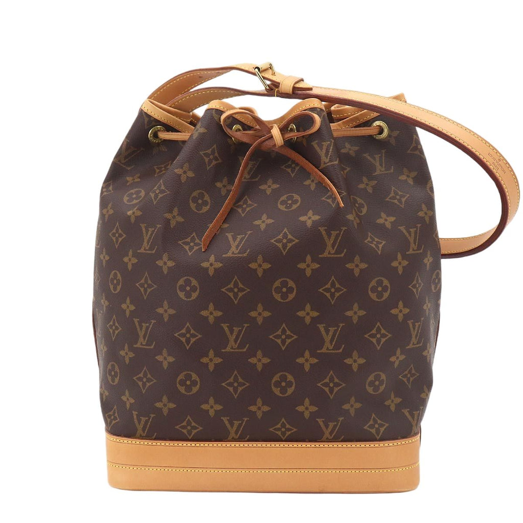 Louis Vuitton Monogram Noe Shoulder Bag Brown Gold Vintage