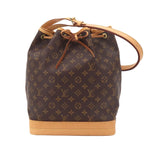 Louis Vuitton Monogram Noe Shoulder Bag Brown Gold Vintage