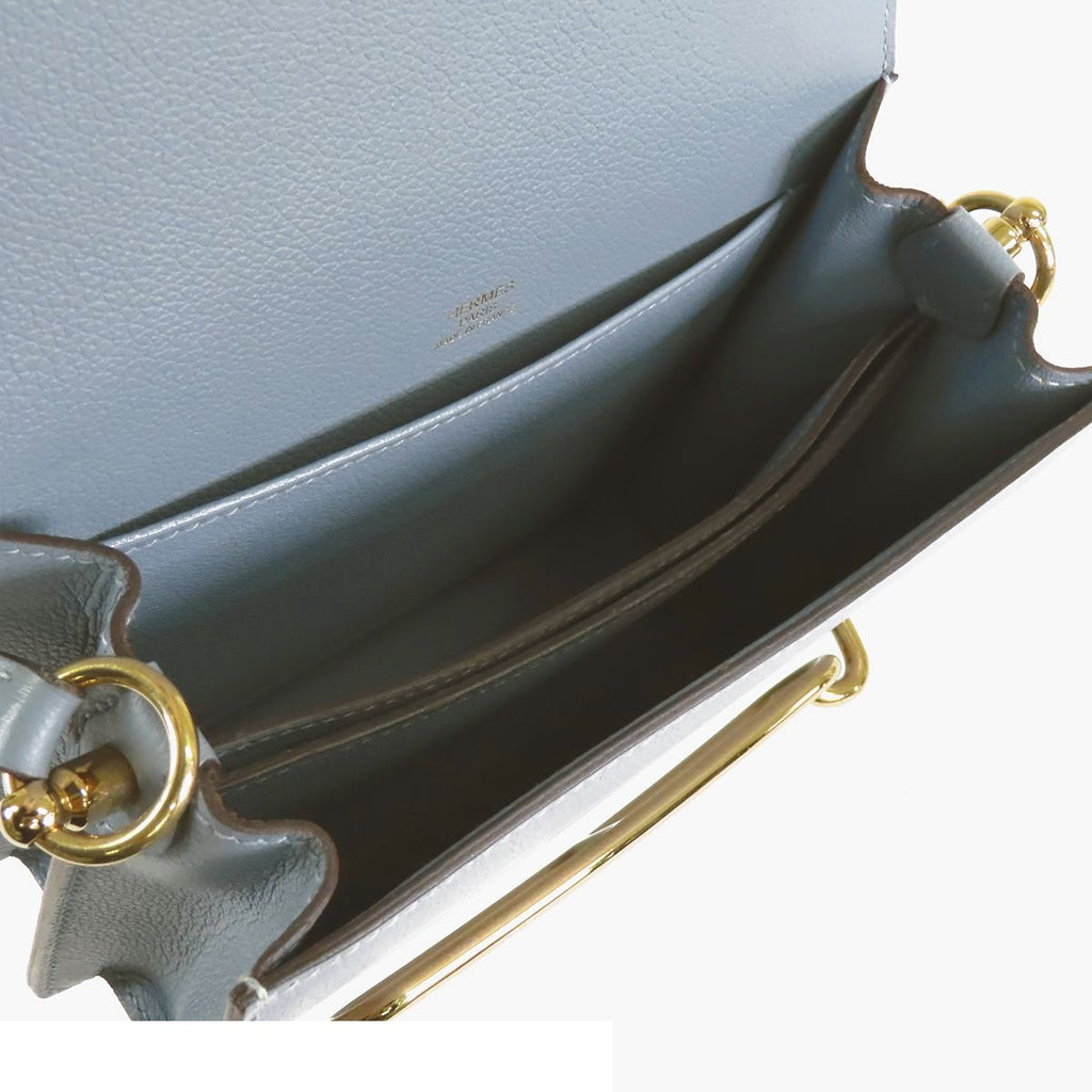Hermes Roulis Mini Ciel Gold Evercolor Shoulder Bag — view 5