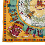 Hermes Scarf Silk Carre 90 Prieres AU Vent Prayer in the Wind Yellow — view 4