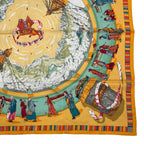 Hermes Scarf Silk Carre 90 Prieres AU Vent Prayer in the Wind Yellow — view 5