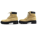Hermes Fair Leather Lace Up Mouton Ankle Boots Short Beige 44 Handbag — view 3
