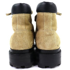 Hermes Fair Leather Lace Up Mouton Ankle Boots Short Beige 44 Handbag — view 6