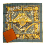 Hermes Carre 90 Scarf 100% Silk Rythmes du Monde Rhythms of the World Multicolor