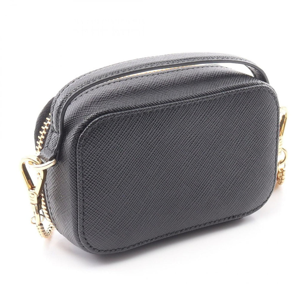 Prada Shoulder Bag Saffiano Triangle Mini Pouch Black — view 2