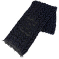 Loewe Scarf Anagram Wool Silk Polyurethane Navy