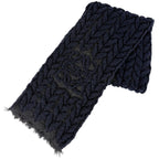 Loewe Scarf Anagram Wool Silk Polyurethane Navy