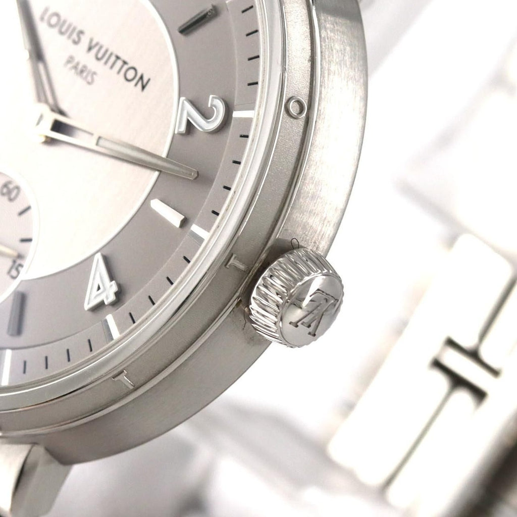 Louis Vuitton Tambourouaux Tomatic Steel Silver SS Automatic Winding — view 4
