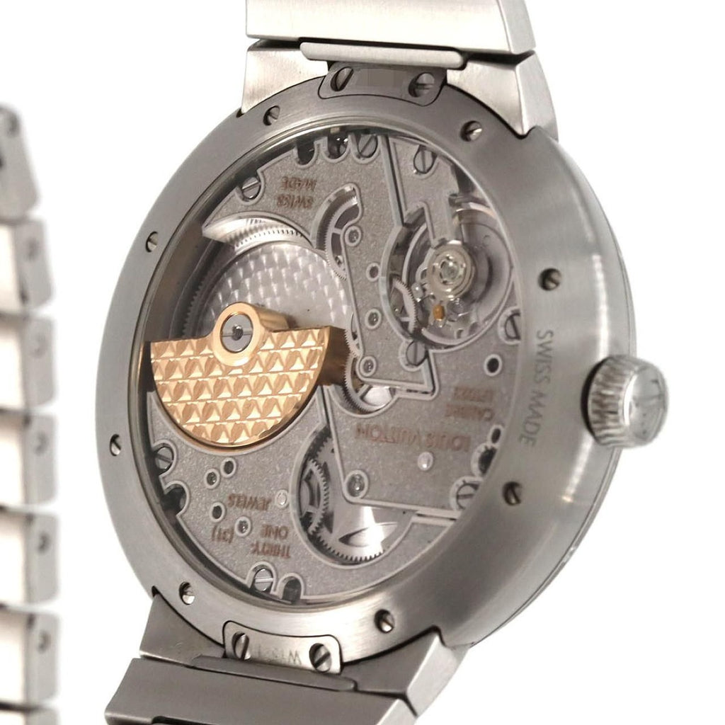 Louis Vuitton Tambourouaux Tomatic Steel Silver SS Automatic Winding — view 6