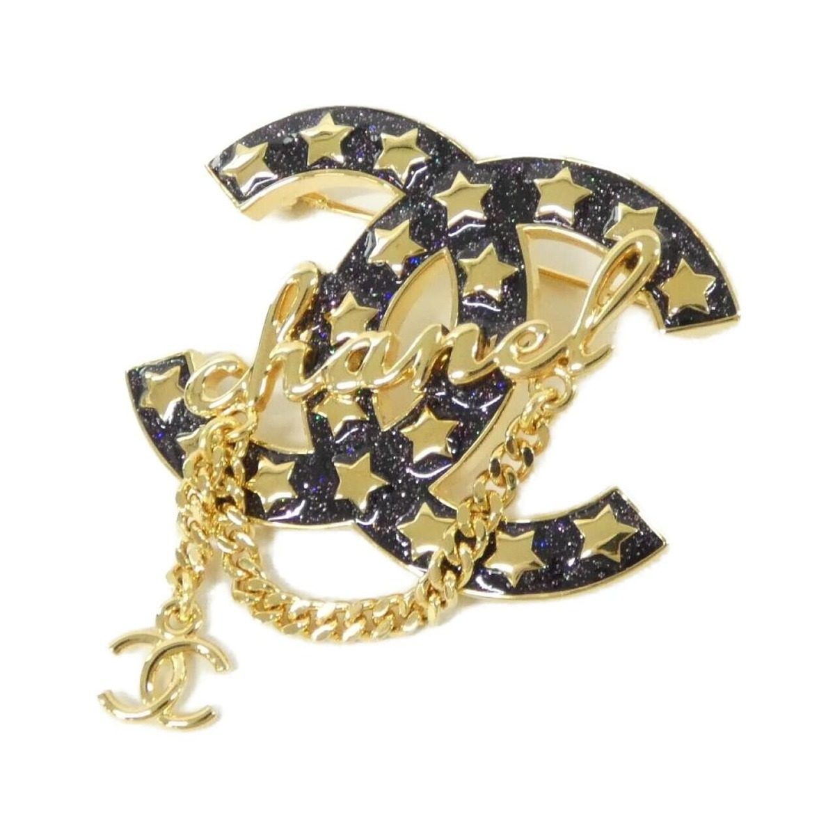 Chanel Brooch Purple