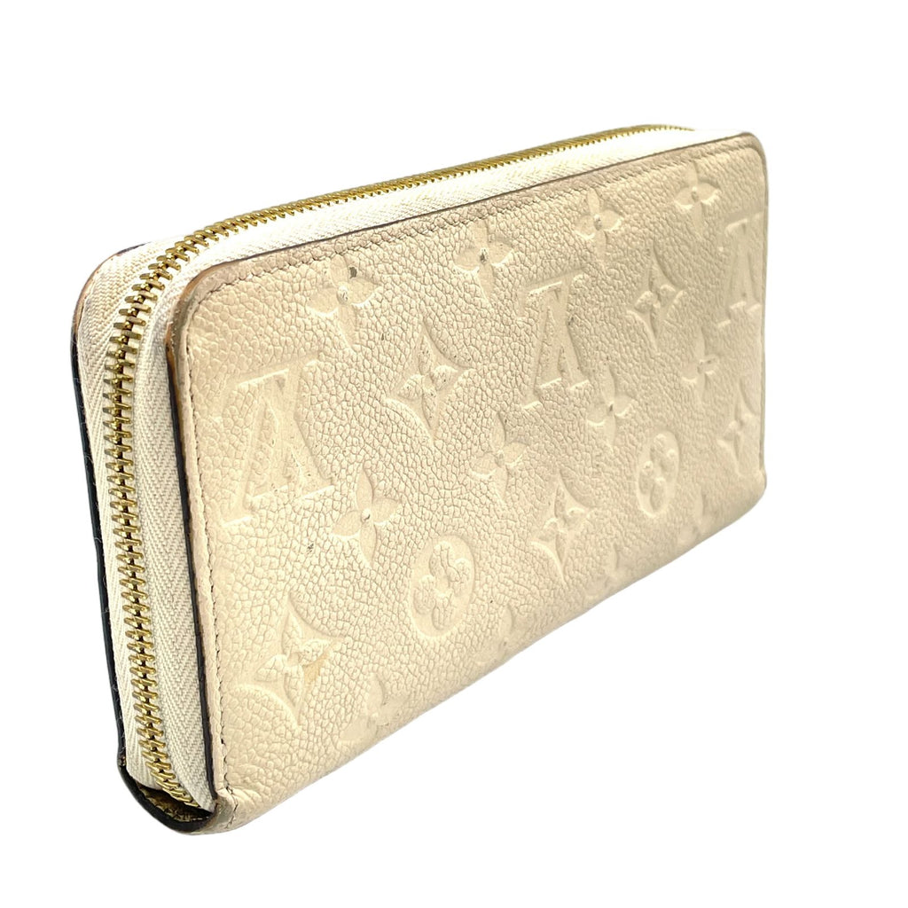 Louis Vuitton Empreinte Zippy Monogram Leather Light Beige Wallet Gold — view 2