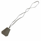 Hermes Etoupe Silver Leather Clochette Necklace Charm — view 5