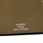 Hermes Etoupe Silver Leather Clochette Necklace Charm — view 9