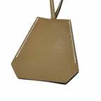 Hermes Etoupe Silver Leather Clochette Necklace Charm