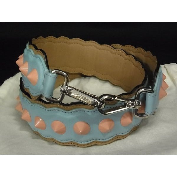 Fendi Strap You Leather Shoulder for Studded Bag Light Blue