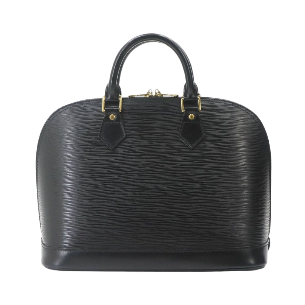 Louis Vuitton Epi Alma PM Hand Bag Leather Noir Gold