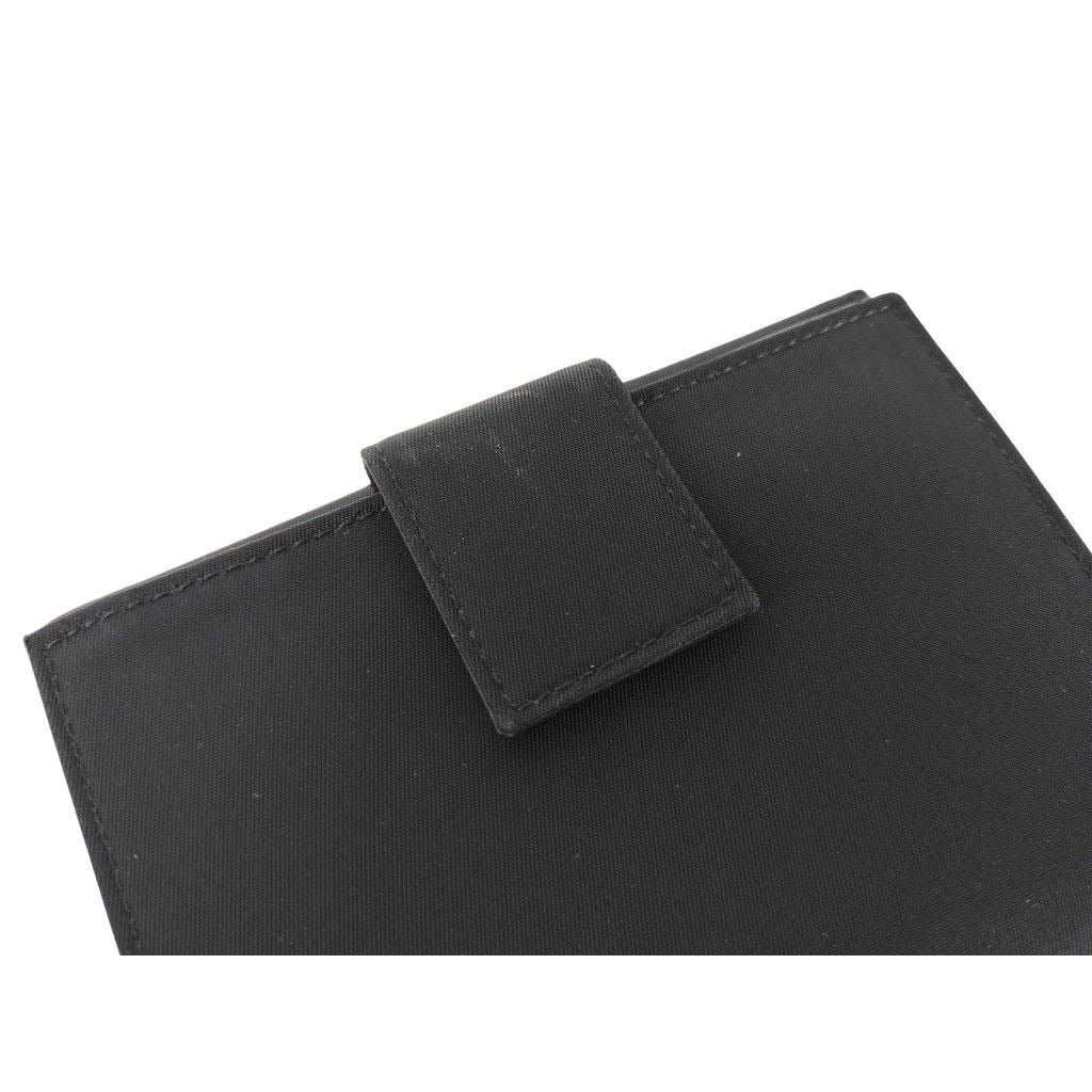 Prada Wallet Triangle Logo Black Nylon Hook Bifold — view 4