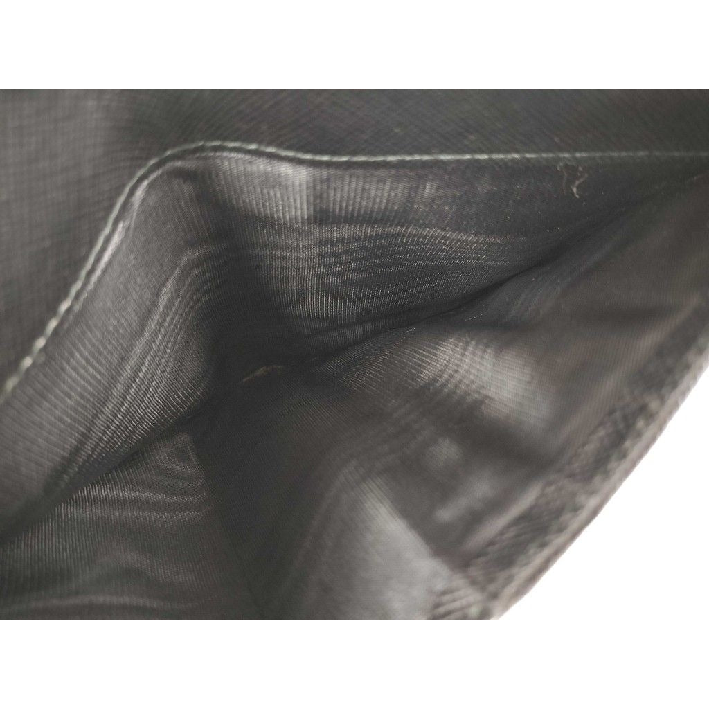 Prada Wallet Triangle Logo Black Nylon Hook Bifold — view 7