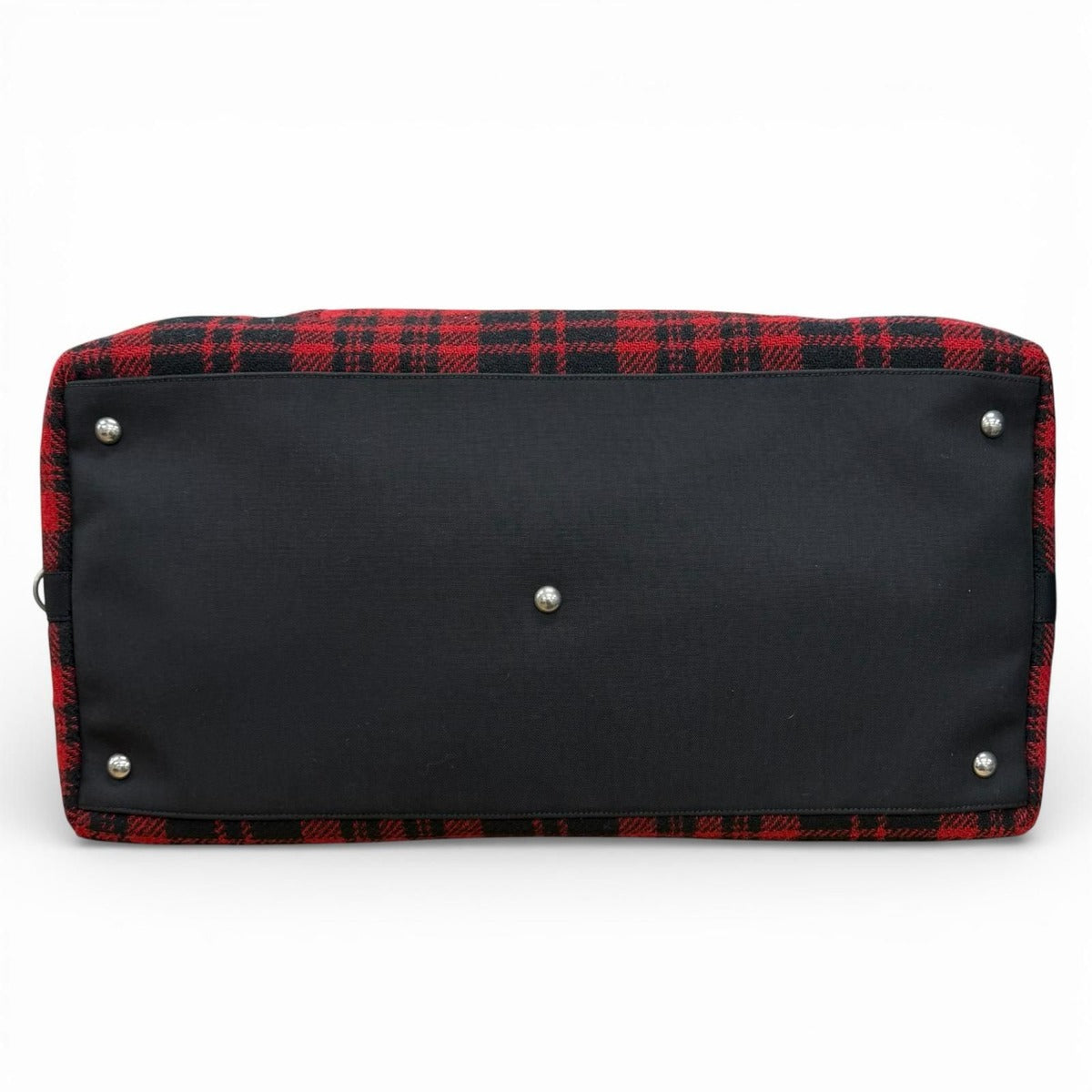 Saint Laurent Paris Wool Leather with Logo Patch Check Pattern 2-Way — view 4