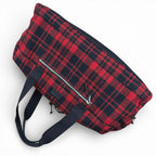 Saint Laurent Paris Wool Leather with Logo Patch Check Pattern 2-Way — view 6