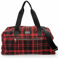 Saint Laurent Paris Wool Leather with Logo Patch Check Pattern 2-Way