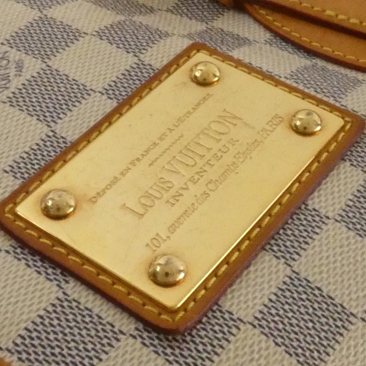 Louis Vuitton Damier Azur Hampstead MM Bag Gold — view 6