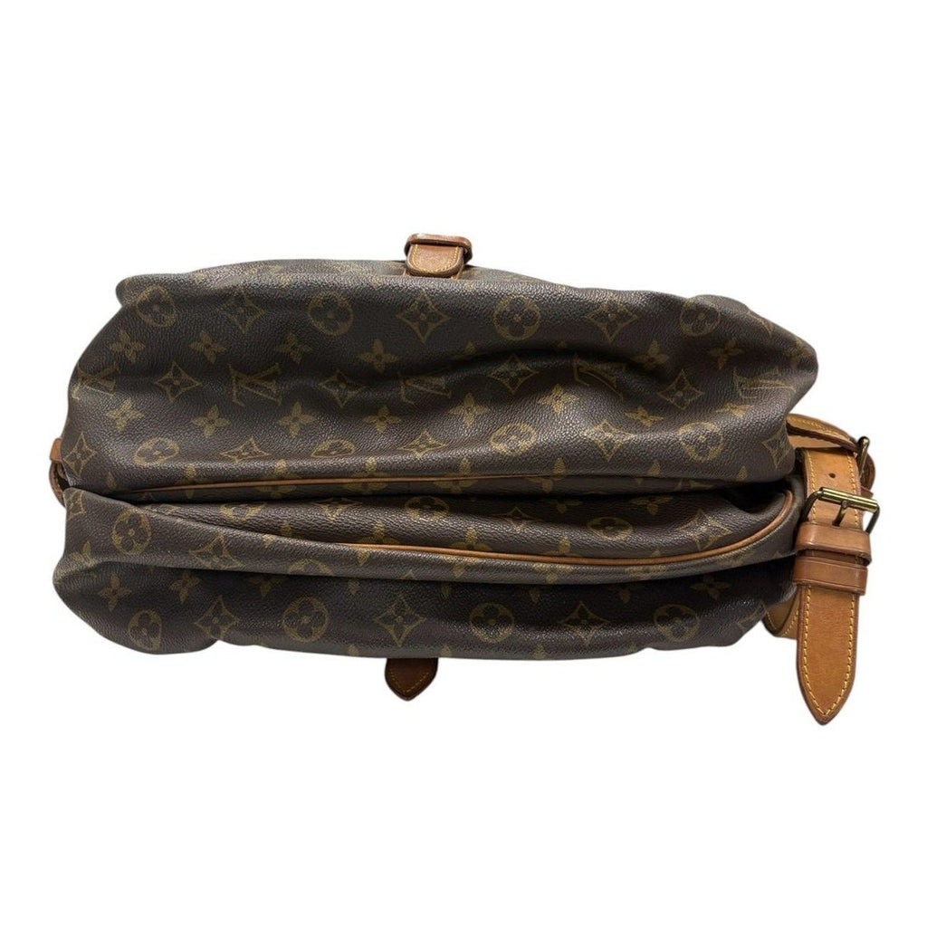 Louis Vuitton Monogram Saumur Brown Gold Leather — view 4