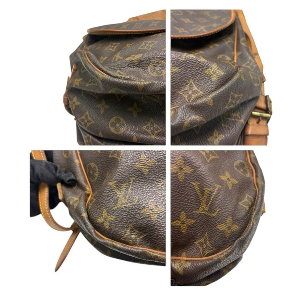 Louis Vuitton Monogram Saumur Brown Gold Leather — view 5