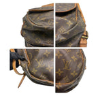 Louis Vuitton Monogram Saumur Brown Gold Leather — view 5