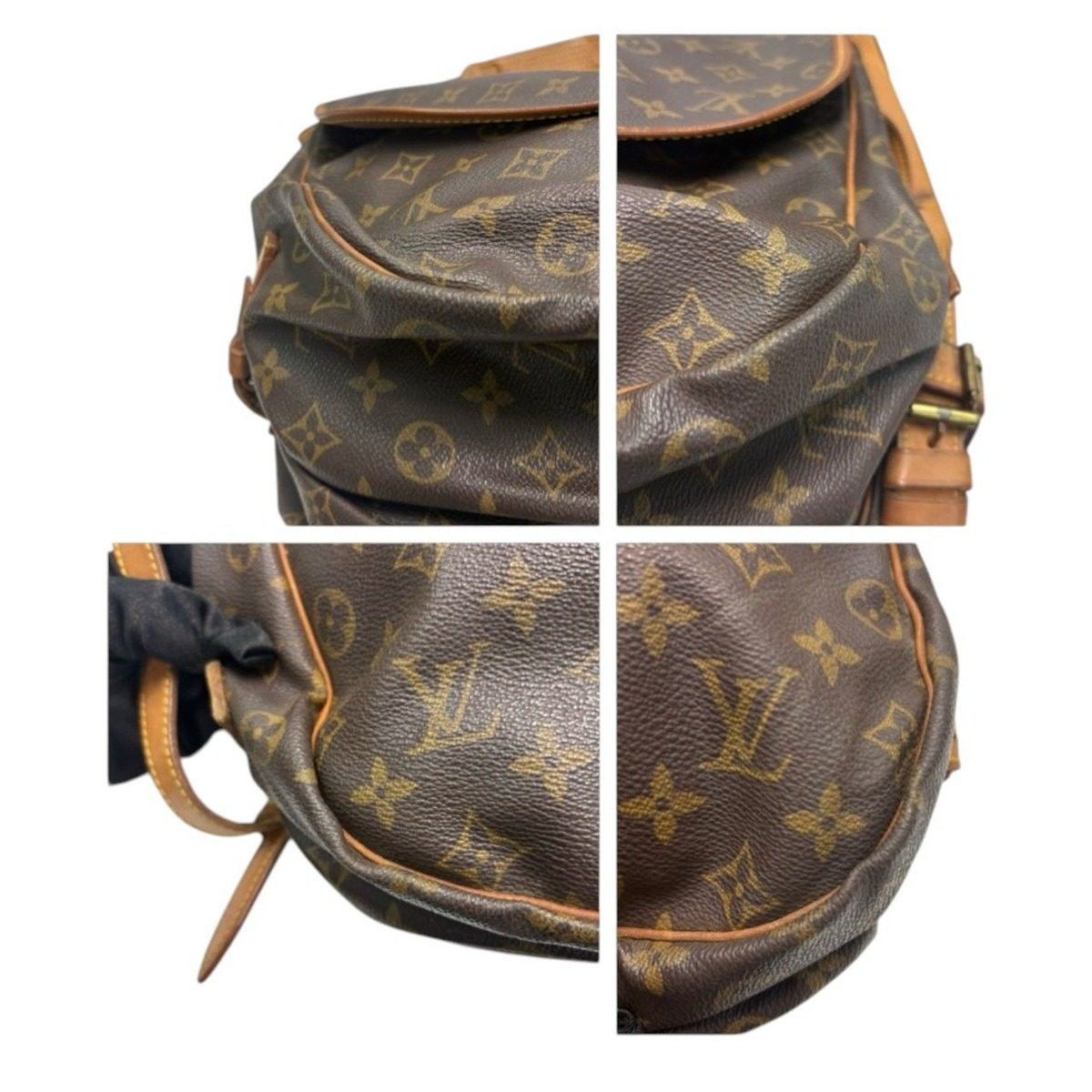 Louis Vuitton Monogram Saumur Brown Gold Leather — view 5