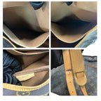 Louis Vuitton Monogram Saumur Brown Gold Leather — view 8