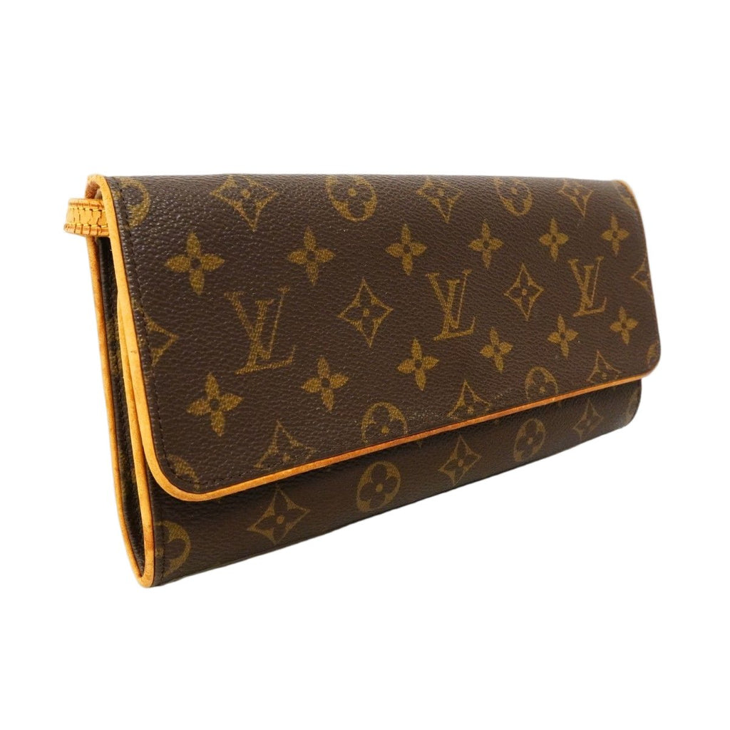 Louis Vuitton Shoulder Bag Monogram Pochette Twin GM Brown — view 2