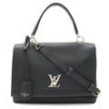 Louis Vuitton Lockme Cartable 2-Way Shoulder Bag Soft Calf Leather Noir Black