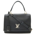 Louis Vuitton Lockme Cartable 2-Way Shoulder Bag Soft Calf Leather Noir Black