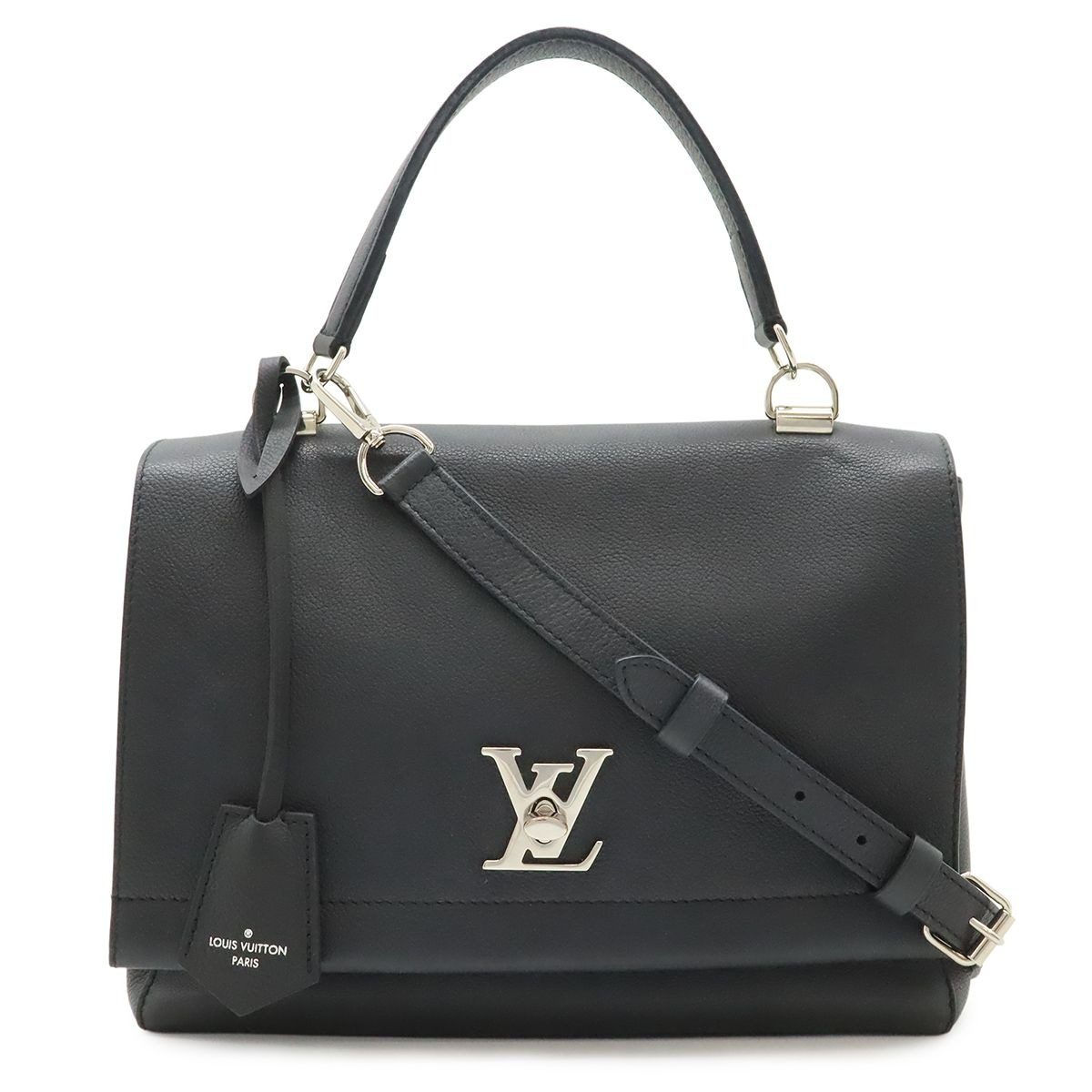 Louis Vuitton Lockme Cartable 2-Way Shoulder Bag Soft Calf Leather Noir Black