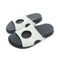 Hermes Edit Slide Sandals Flat Logo Leather 36 White Black