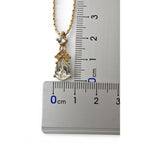 Dior Christian Necklace Vintage Teardrop Rhinestone Gold — view 3